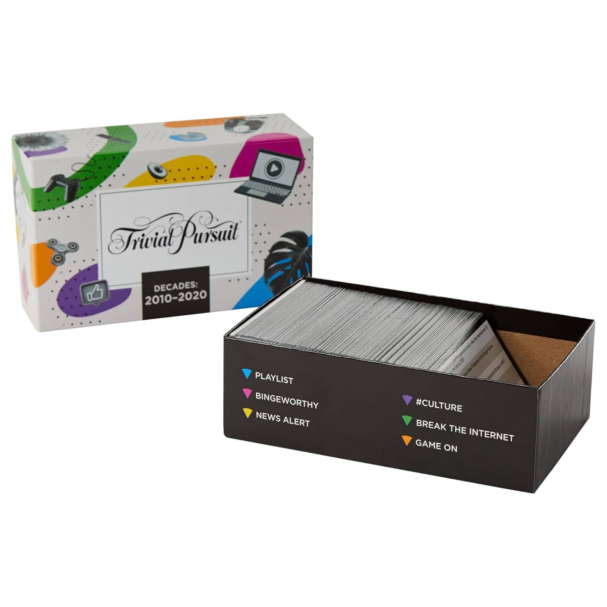 Trivial Pursuit  
Decades: 2010-2020  

Playlist  
Bingeworthy  
News Alert  

#Culture  
Break the Internet  
Game On