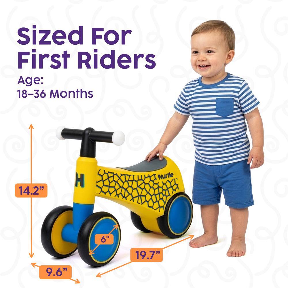 Sized For First Riders  
Age: 18-36 Months  

14.2"  
H  
Hurtle  
9.6"  
6"  
19.7"