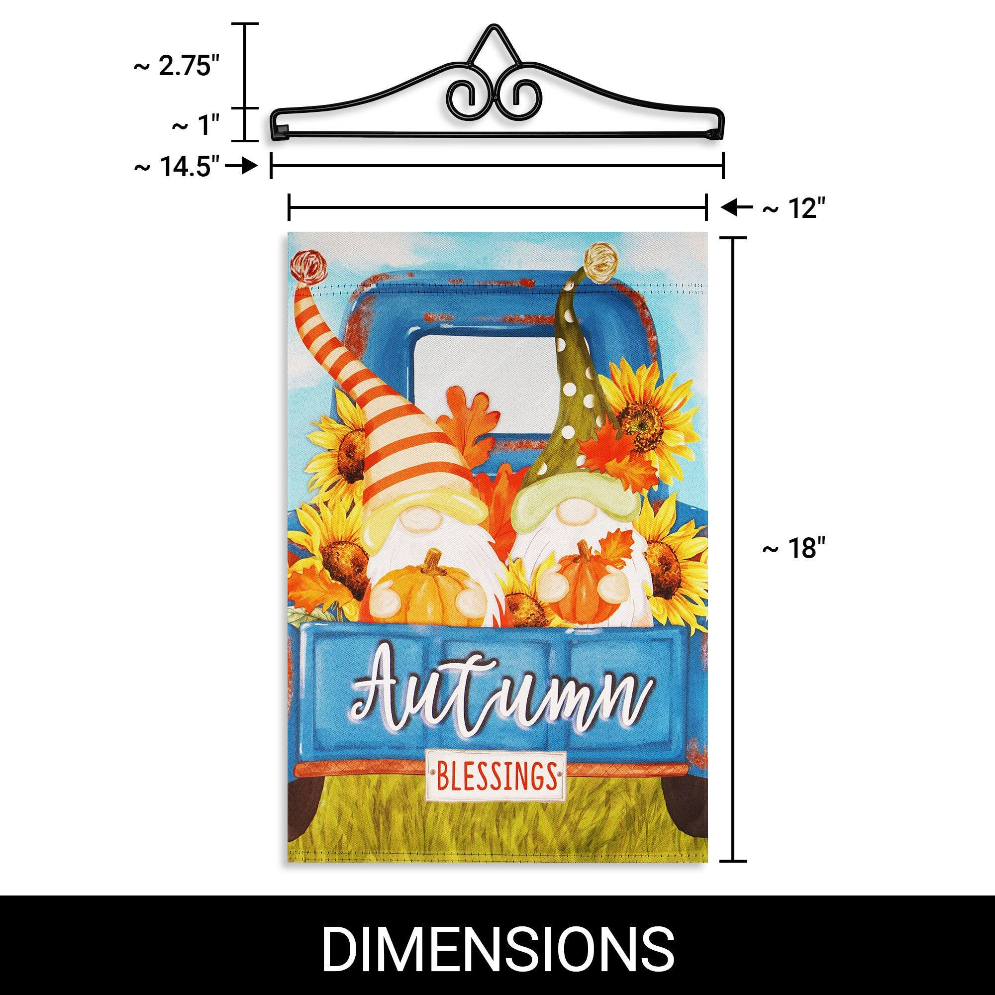 ~2.75"  
~1"  
~14.5"  
~12"  
~18"  

Autumn BLESSINGS  

DIMENSIONS