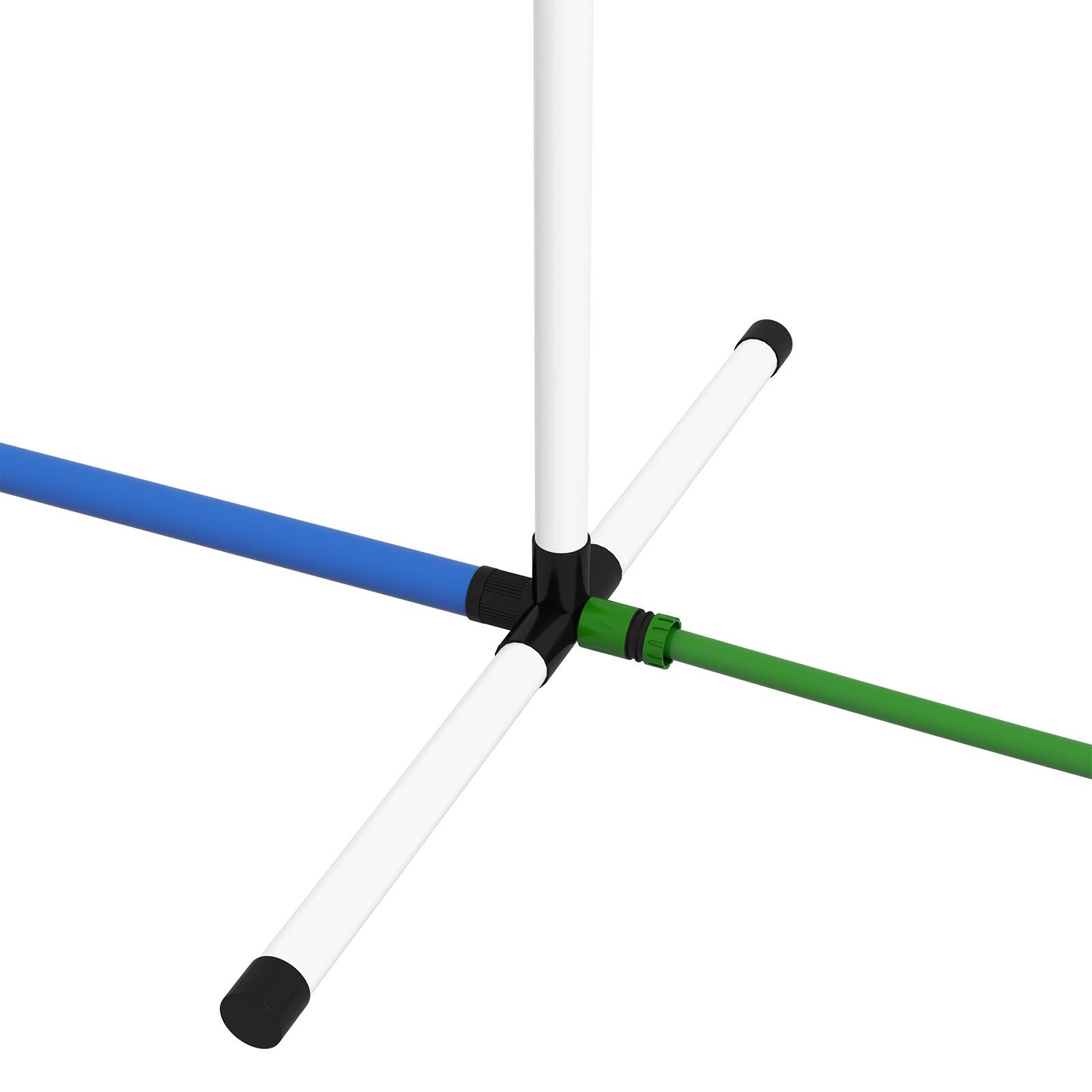 Alt View 4. Pawhut - PawHut 2 Piece Dog Agility Training Equipment Set with Spray Water Tube, Weave Poles, Carry Bag, Whistle - White.