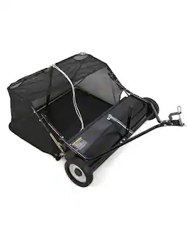 GARVEE - Tow Behind Lawn Sweeper Large Capacity Heavy Duty Leaf and Grass Collector With Adjustable Sweeping - 44 Inch