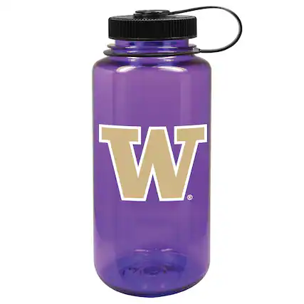 Front. Nordic Company - Purple Washington Huskies 32oz. Nalgene Sustainable Wide Mouth Water Bottle - Purple.