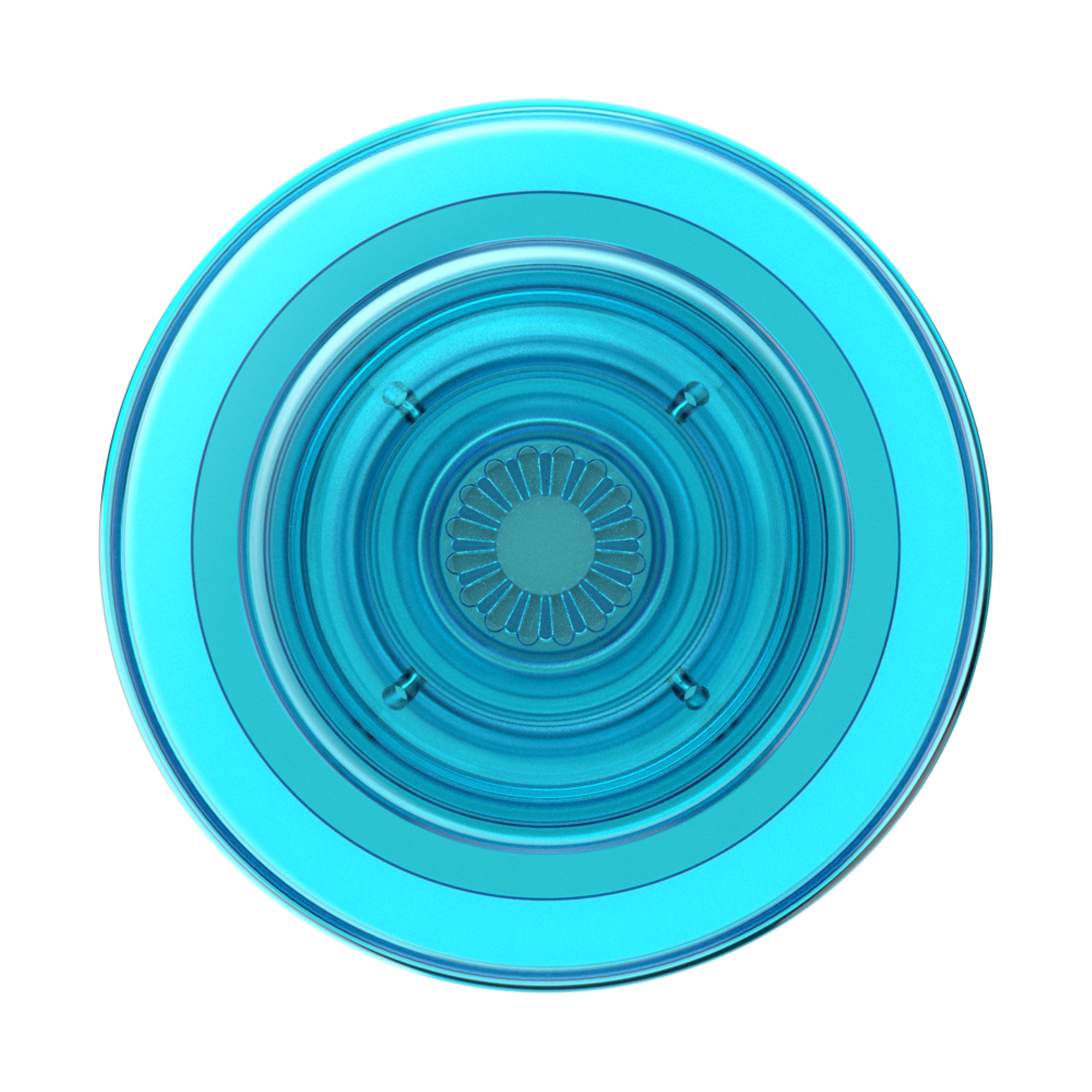 PopSockets - MagSafe PopGrip Universal Magnetic Grip & Stand with Adapter Ring for Cell Phones - Electric Blue Translucent - Front_Zoom