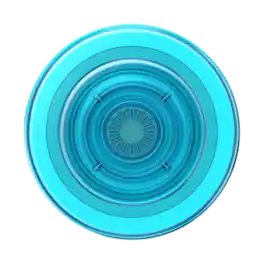 PopSockets - MagSafe PopGrip Universal Magnetic Grip & Stand with Adapter Ring for Cell Phones - Electric Blue Translucent