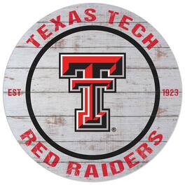 Jardine - Texas Tech Red Raiders 20'' x 20'' Indoor/Outdoor Weathered Circle Sign - Multicolor