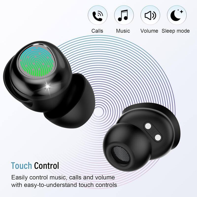Calls, Music, Volume, Sleep mode

Touch Control

Easily control music, calls and volume with easy-to-understand touch controls
