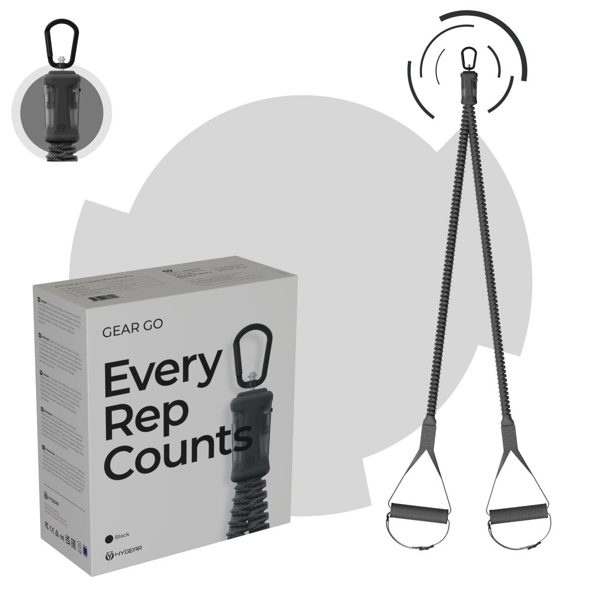 GEAR GO Every Rep Counts Black HYGEAR