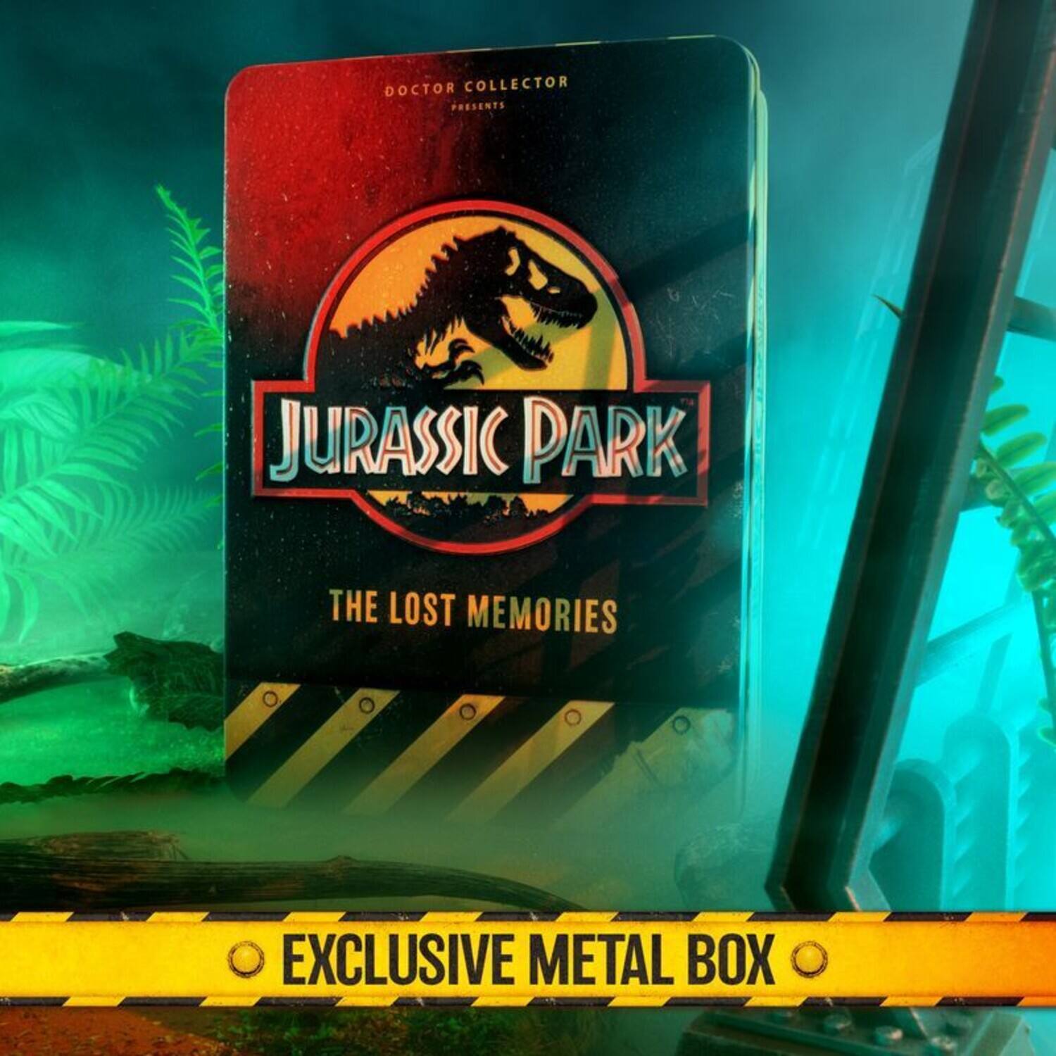 DOCTOR COLLECTOR PRESENTS JURASSIC PARK THE LOST MEMORIES EXCLUSIVE METAL BOX