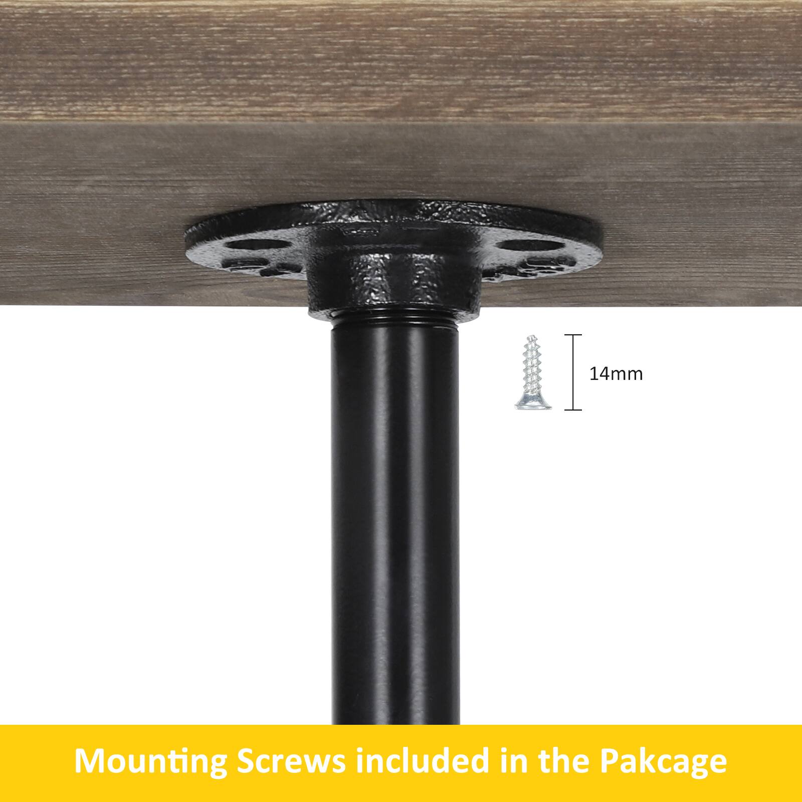 14mm  
Mounting Screws included in the Package