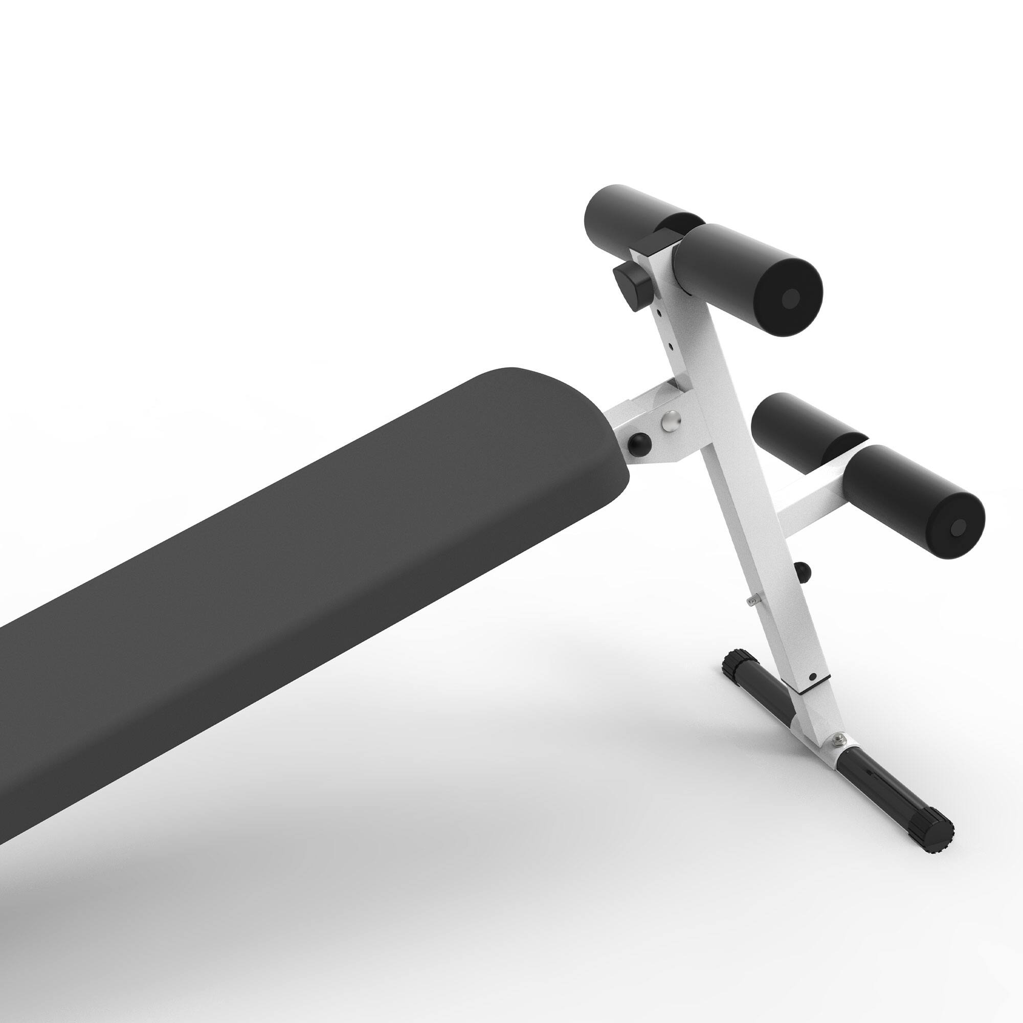 Alt View 4. Marcy - Marcy Folding Utility Bench Slant Board w/Headrest for Home Gym Exercise, White - White/Black.