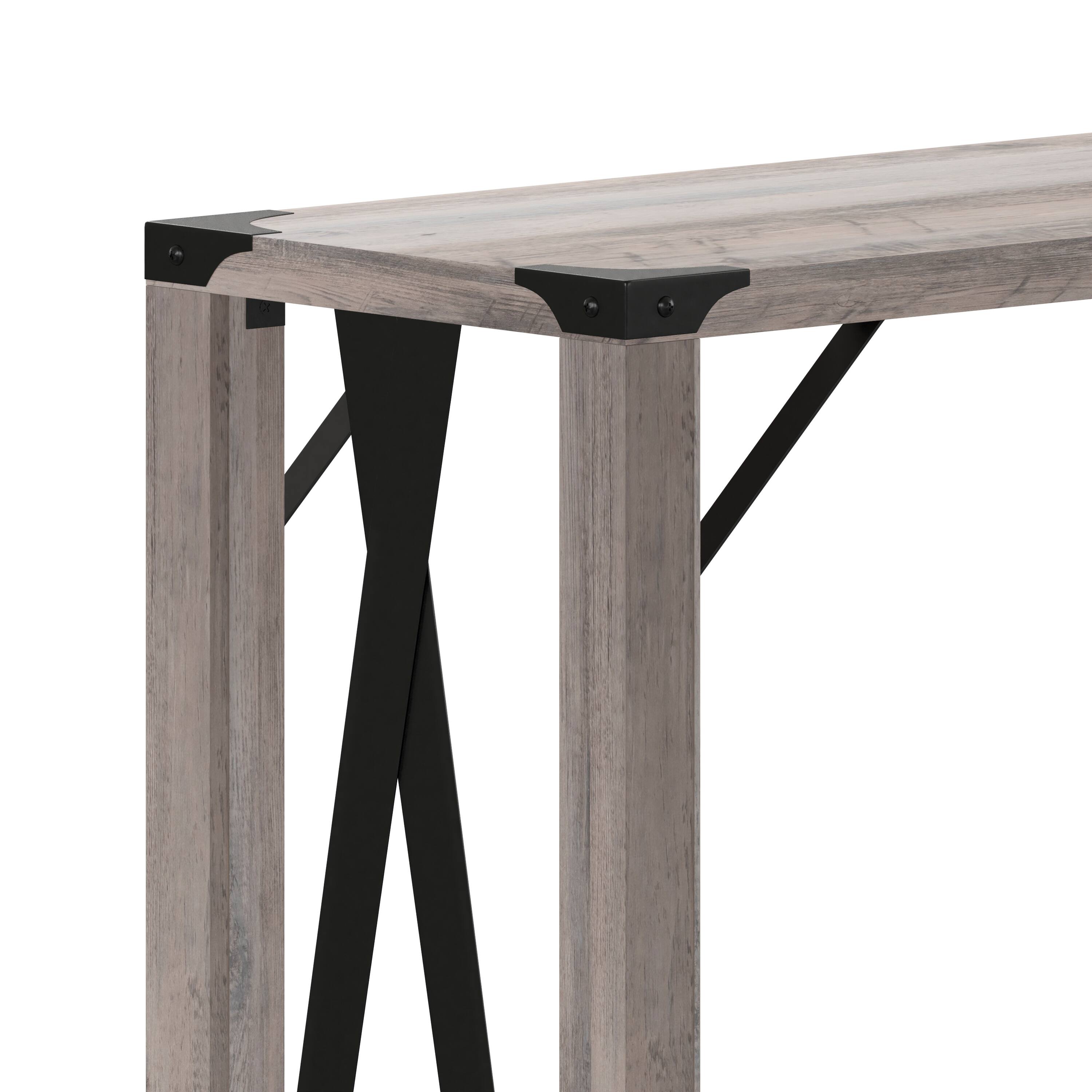 Alt View 10. Emma + Oliver - Marella Engineered Wood Modern Farmhouse Entryway Console Table with Metal Accents - Gray Wash.