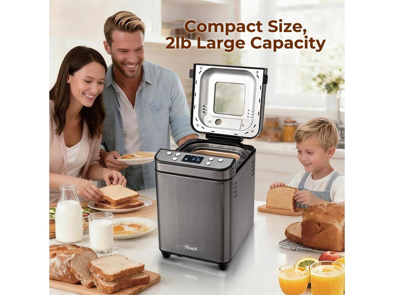 Compact Size, 2lb Large Capacity
