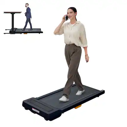Front. Loheer - Loheer Brushless Motor Treadmill with LED Display Compact Foldable Design 275lbs Capacity for Home Fitness - Black.
