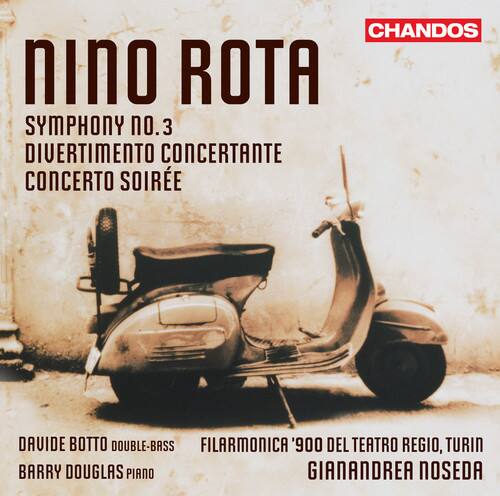 Nino Rota  
Symphony No. 3  
Divertimento Concertante  
Concerto Soirée  

David Botto Double-Bass  
Barry Douglas Piano  
Gianandrea Noseda  

Filarmonica '900 del Teatro Regio, Torino  

Chandos