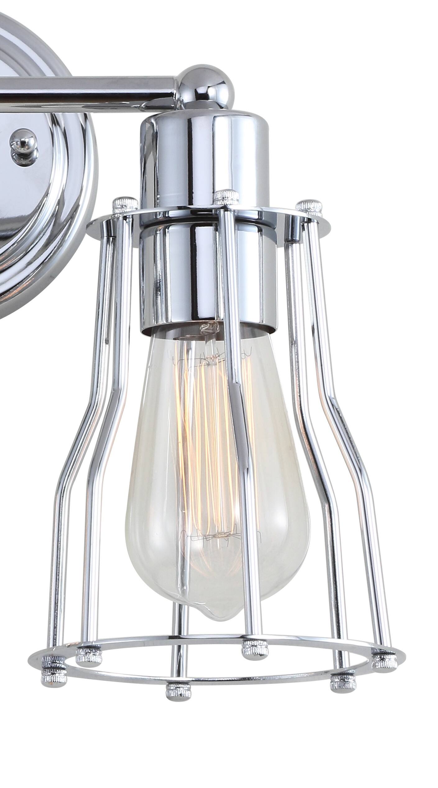 Alt View 4. Jonathan Y - Evelyn 24" 3-light Metal Vanity Light, Chrome - Chrome.