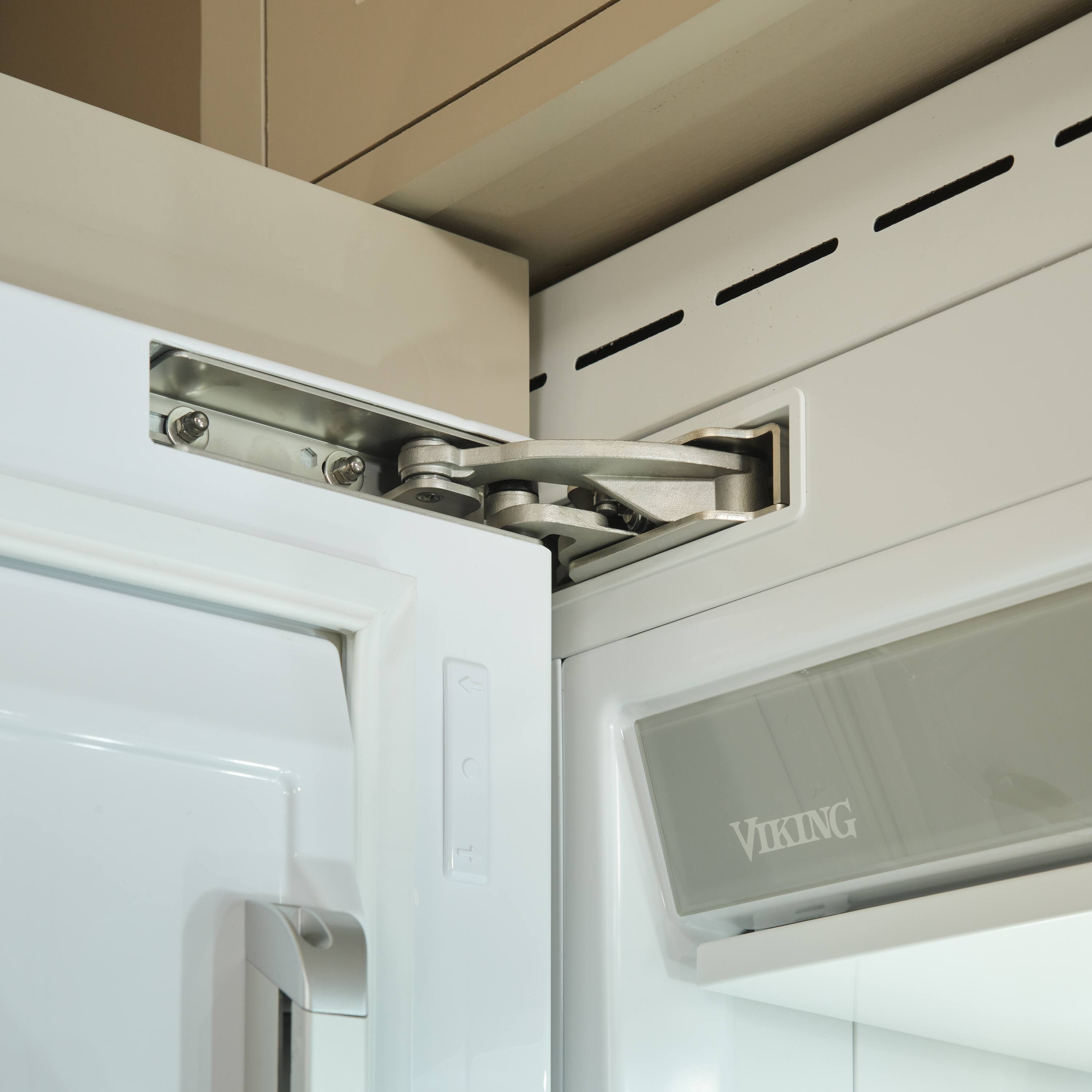 Alt View 2. Viking - 18"W 7.9 cu. ft VEIL Integrated Upright Built-in Column Freezer-Custom Panel _RH - Panel Ready.