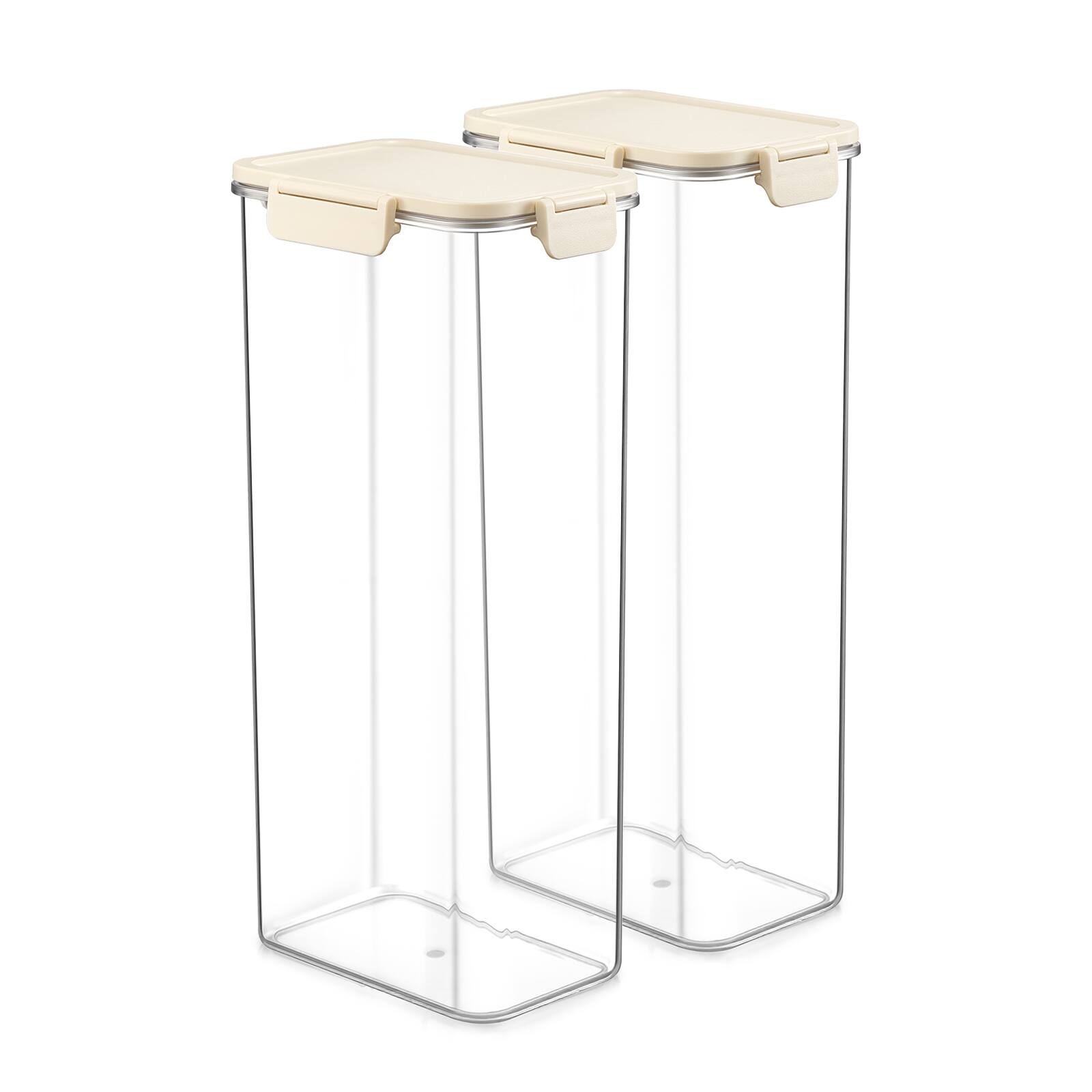 Angle. Sorbus - Sorbus Airtight Food Storage Container- Clear Stackable Pantry Canister with Secure Lid for Rice, Cereal, Flour - Clear.