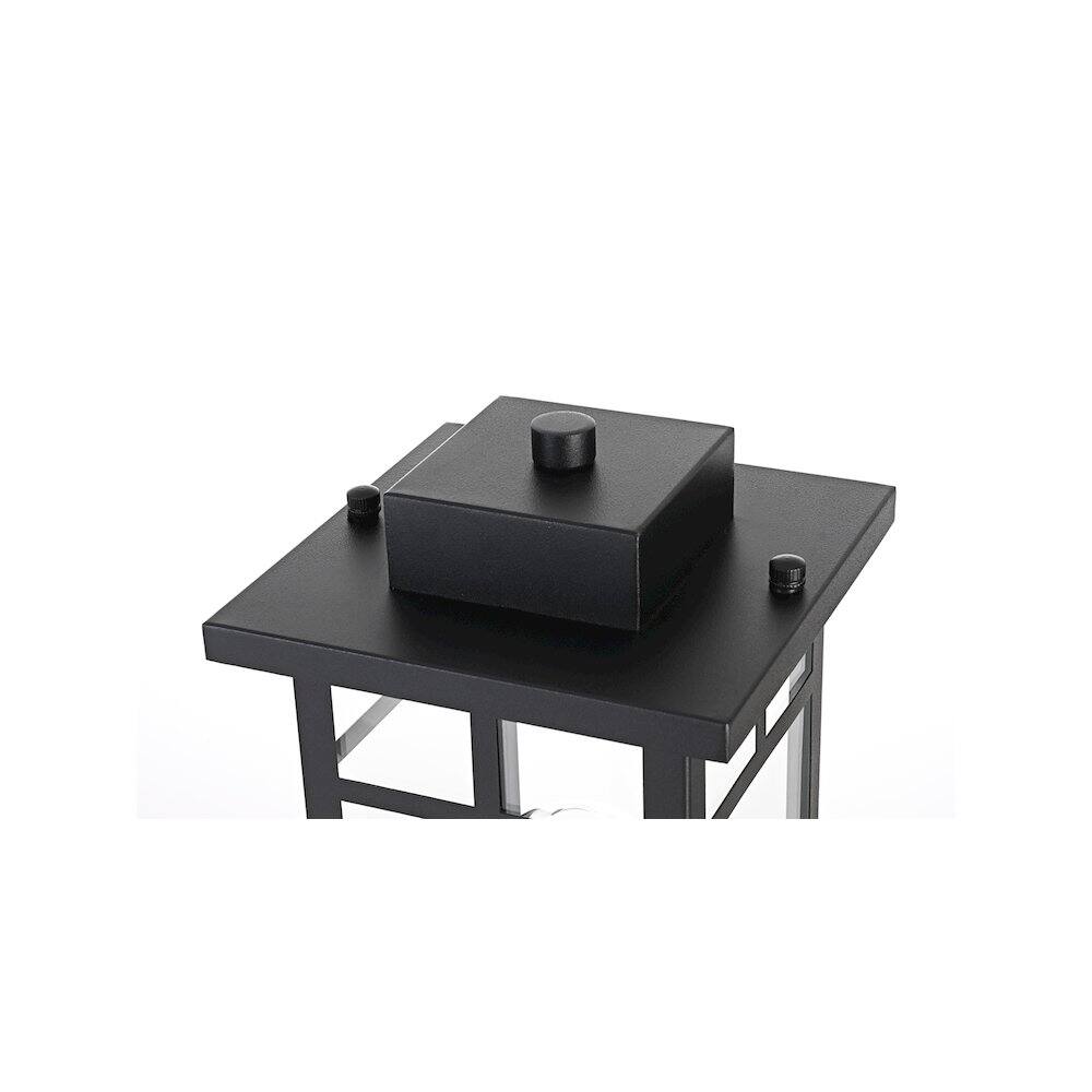 Alt View 2. Elegant Lighting - Mercer 7 inch Outdoor Pendant in Black - Black.