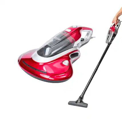 Front. Ewbank - Ewbank UV400 Convertible Vacuum Cleaner with Attachments & Bed/Fabric Sanitizer with UV Light - Red.