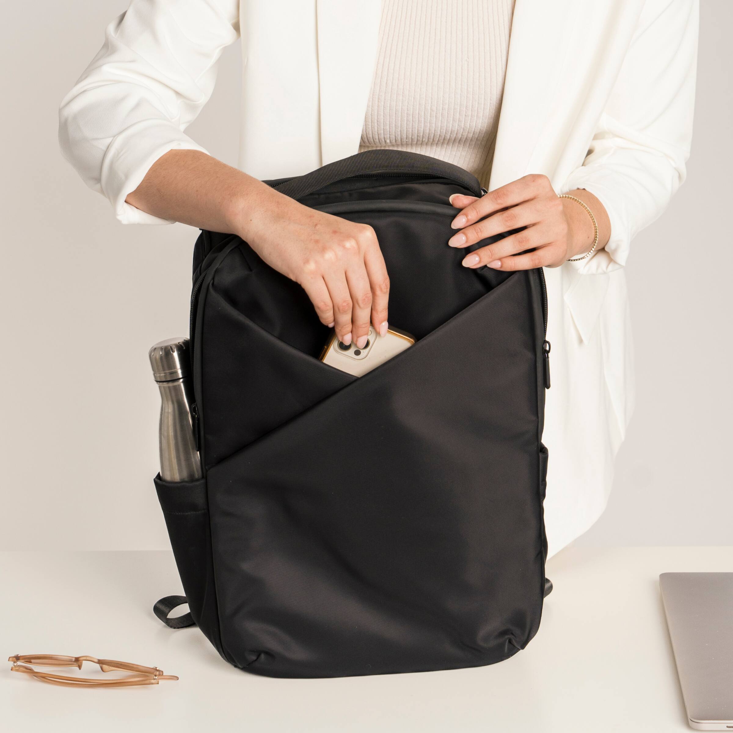 Alt View 9. Lux & Nyx - Lux & Nyx - Origami 16" Laptop Backpack - Wine - Wine.