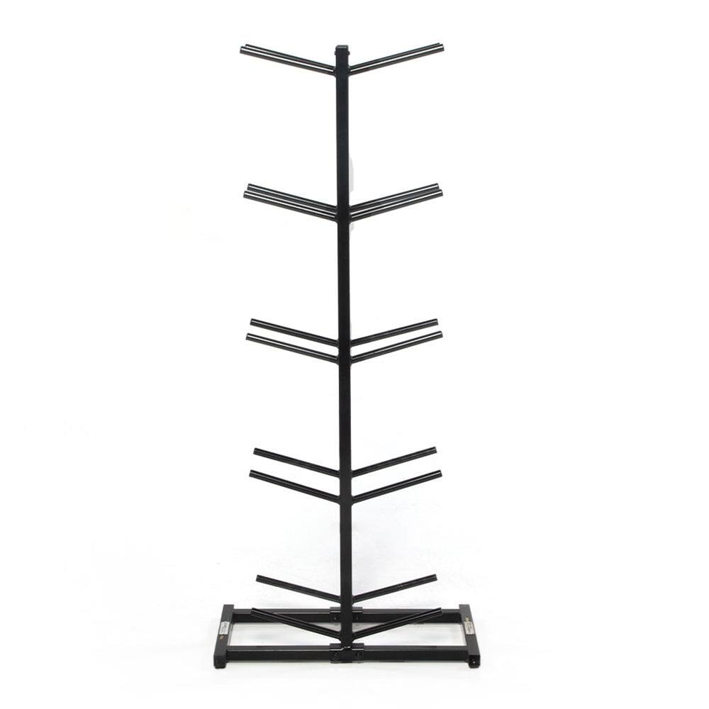 Alt View 2. Power Systems - Double Medicine Ball Storage Rack – Holds 10 Balls, Vertical Weight Tree Rack, 23” x 11” x 52” - Black.