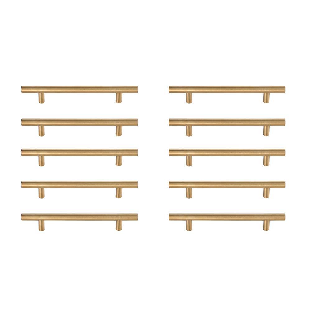 Alt View 2. Elegant Decor - Quinn 5" Center to Center Brass Bar Pull Multipack (set of 10) - Brass.