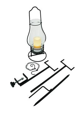 Zeckos - 4 in 1 Glass Candle Lantern w/LED Flameless Candle - Clear