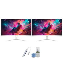 CRUA - 27 inch 100HZ Monitor White 2 pack