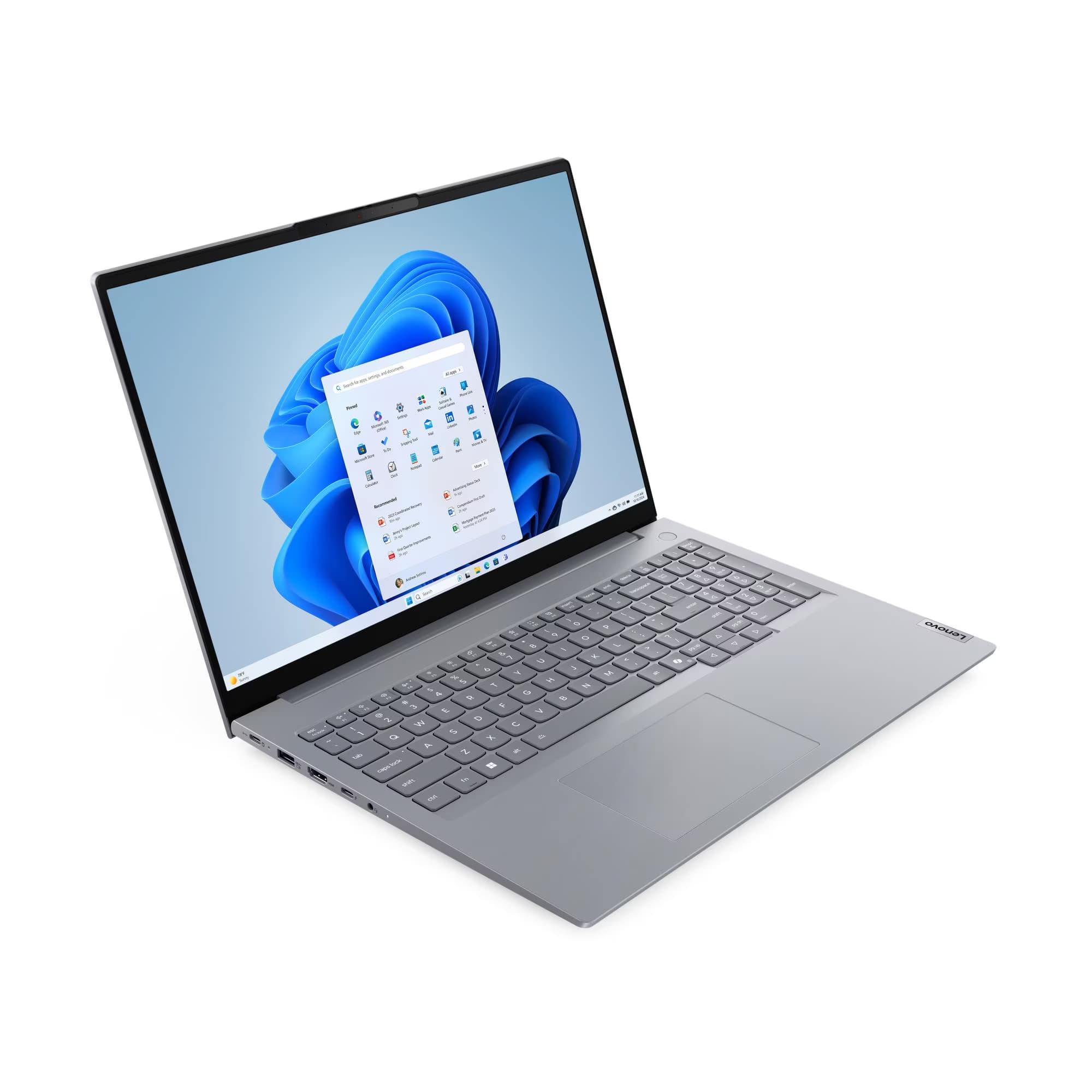 Angle. Lenovo - Lenovo - ThinkBook 16 Gen 9 16" Touch - Screen Laptop - Latest Model - Intel Core 7 with 16GB Memory - 512GB SSD - Grey - Grey.