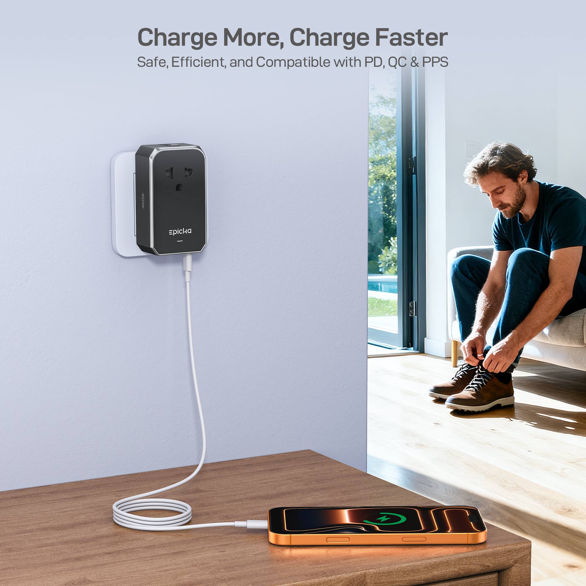 Charge More, Charge Faster  
Safe, Efficient, and Compatible with PD, QC & PPS