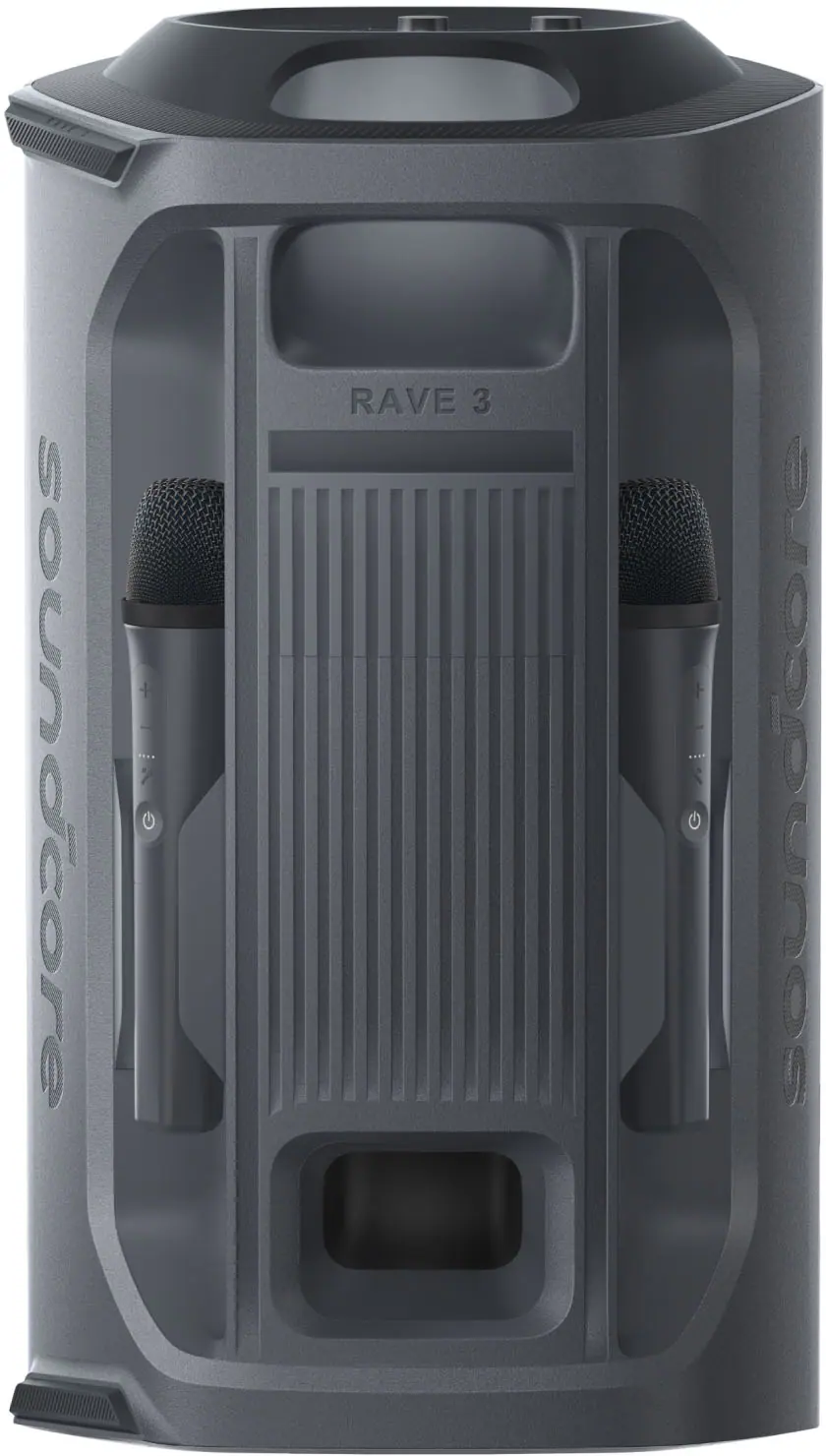 Soundcore by Anker Rave 3S Karaoke Party Speaker with 2 Wireless Mics ...