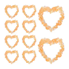 Unique Bargains - 10pcs Mini Vintage Picture Frames, 2in Resin Glow-in-dark Glitter Diamond Tiny Photo Frame for DIY - Orange