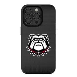 Keyscaper - NCAA - Georgia Bulldogs Linen Logo iPhone Magnetic Bump Case - 14 - Black