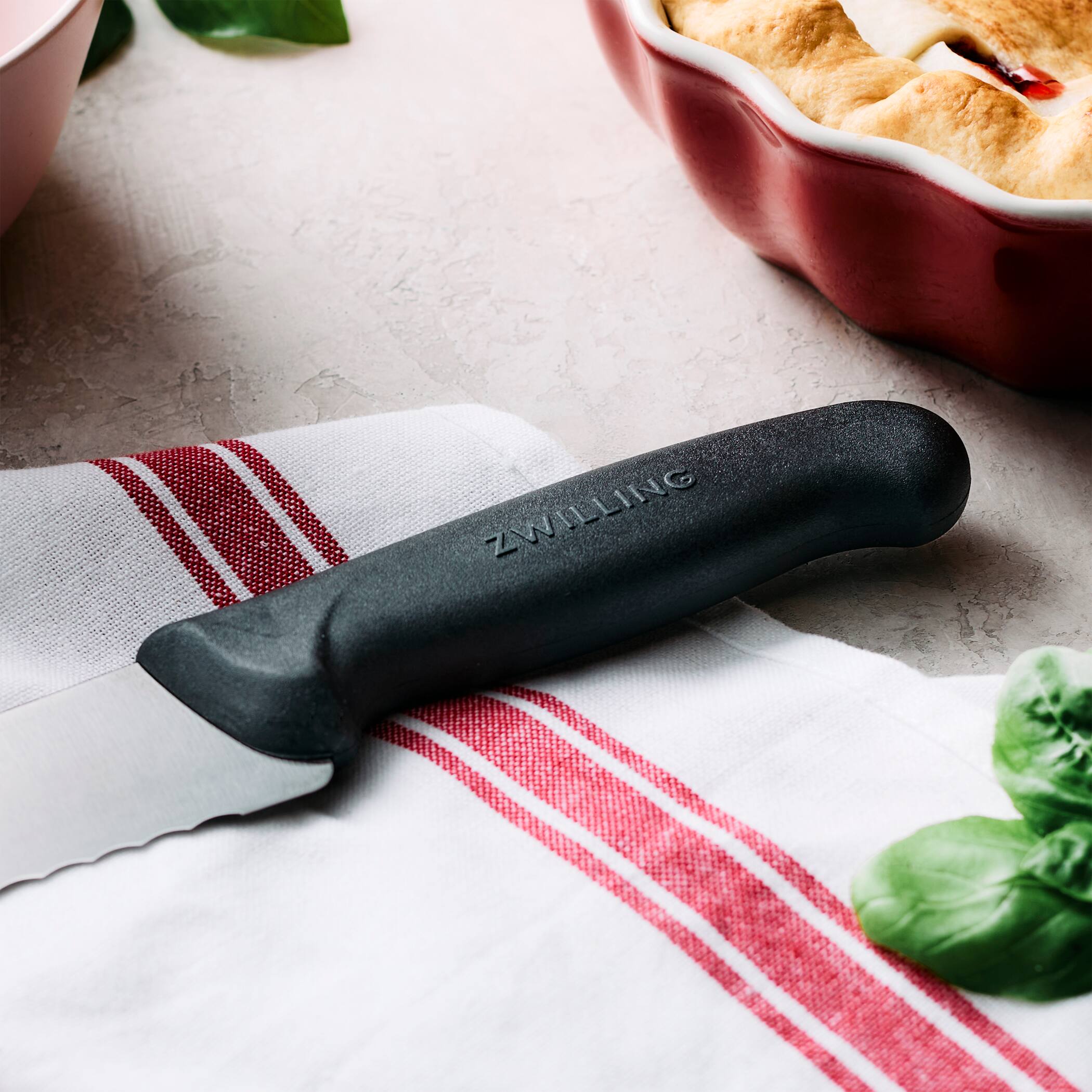 Alt View 2. ZWILLING - ZWILLING Commercial 10-inch Bakers Bread Knife - Black.