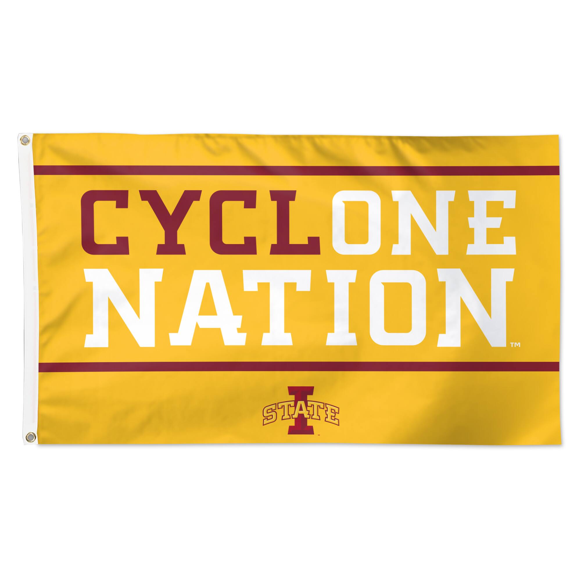 WinCraft - Iowa State Cyclones 3' x 5' Single-Sided Deluxe Team Slogan Flag - Multicolor