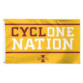 WinCraft - Iowa State Cyclones 3' x 5' Single-Sided Deluxe Team Slogan Flag - Multicolor