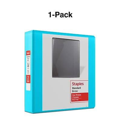 1-Pack  
Staples  
Standard Binder  
View Window  
2 Pockets  
PVC Free