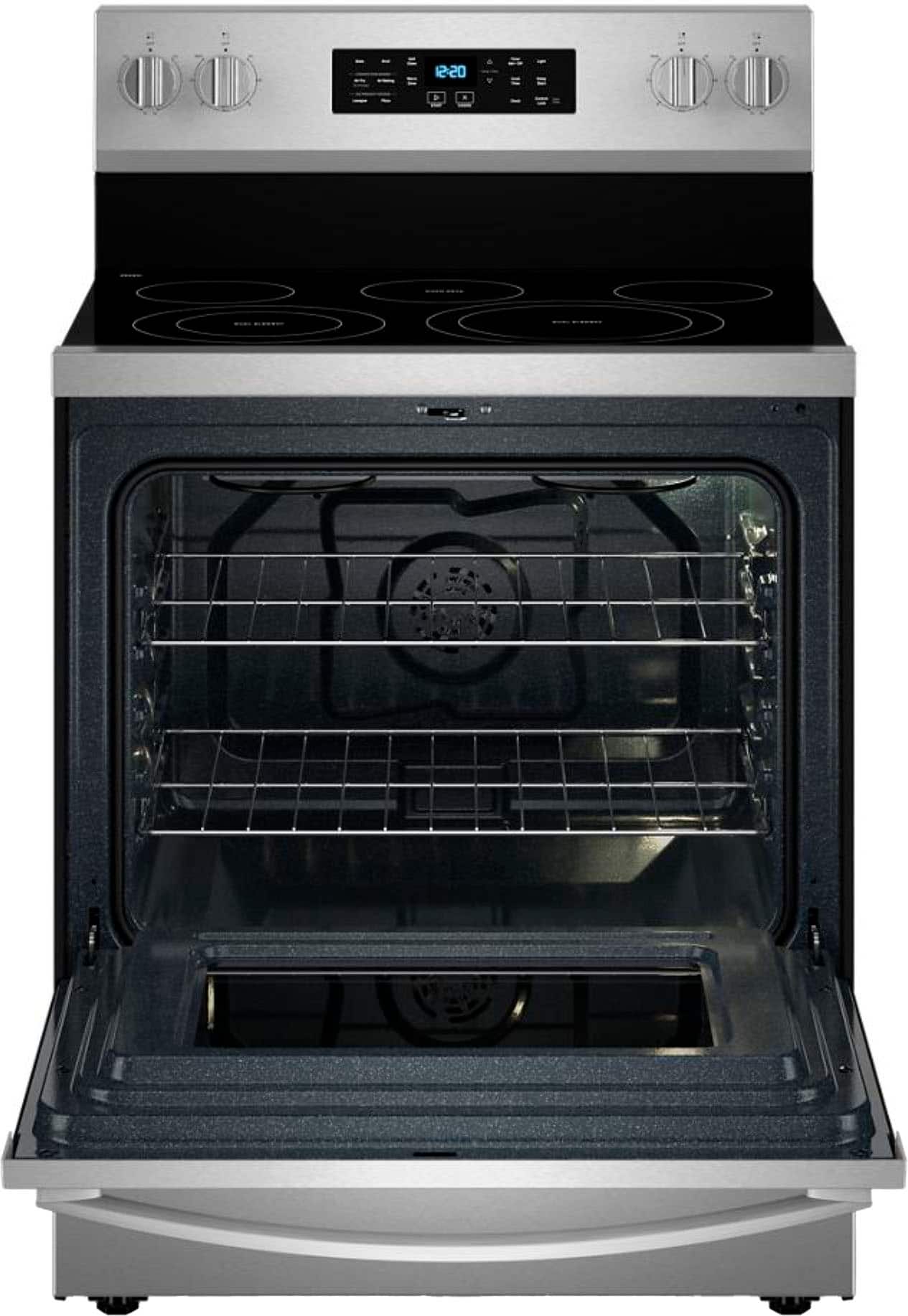 Alt View 3. Whirlpool - 5.3 Cu. Ft. Freestanding Single Electric Range with Steam Air Fry and Air Baking - Stainless Steel.