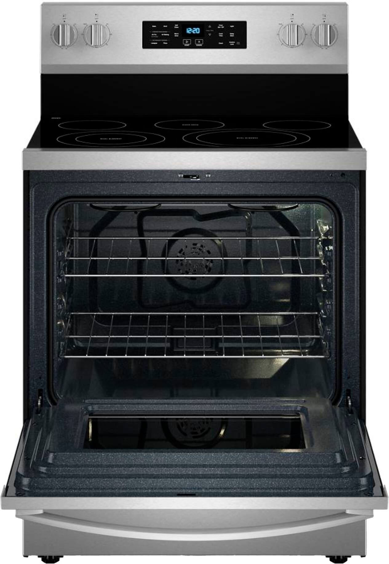 Alt View 3. Whirlpool - 5.3 Cu. Ft. Freestanding Single Electric Range with Steam Air Fry and Air Baking - Stainless Steel.