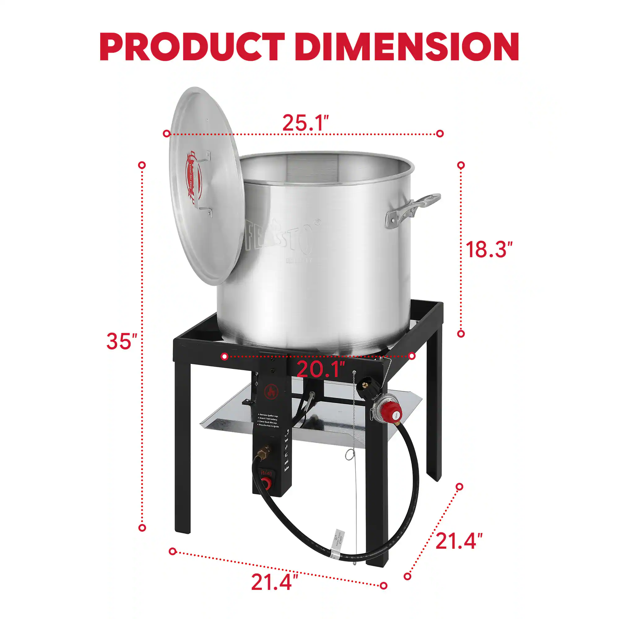 PRODUCT DIMENSION  
25.1"  
FEASTO  
20.1"  
18.3"  
35"  
21.4"  
21.4"