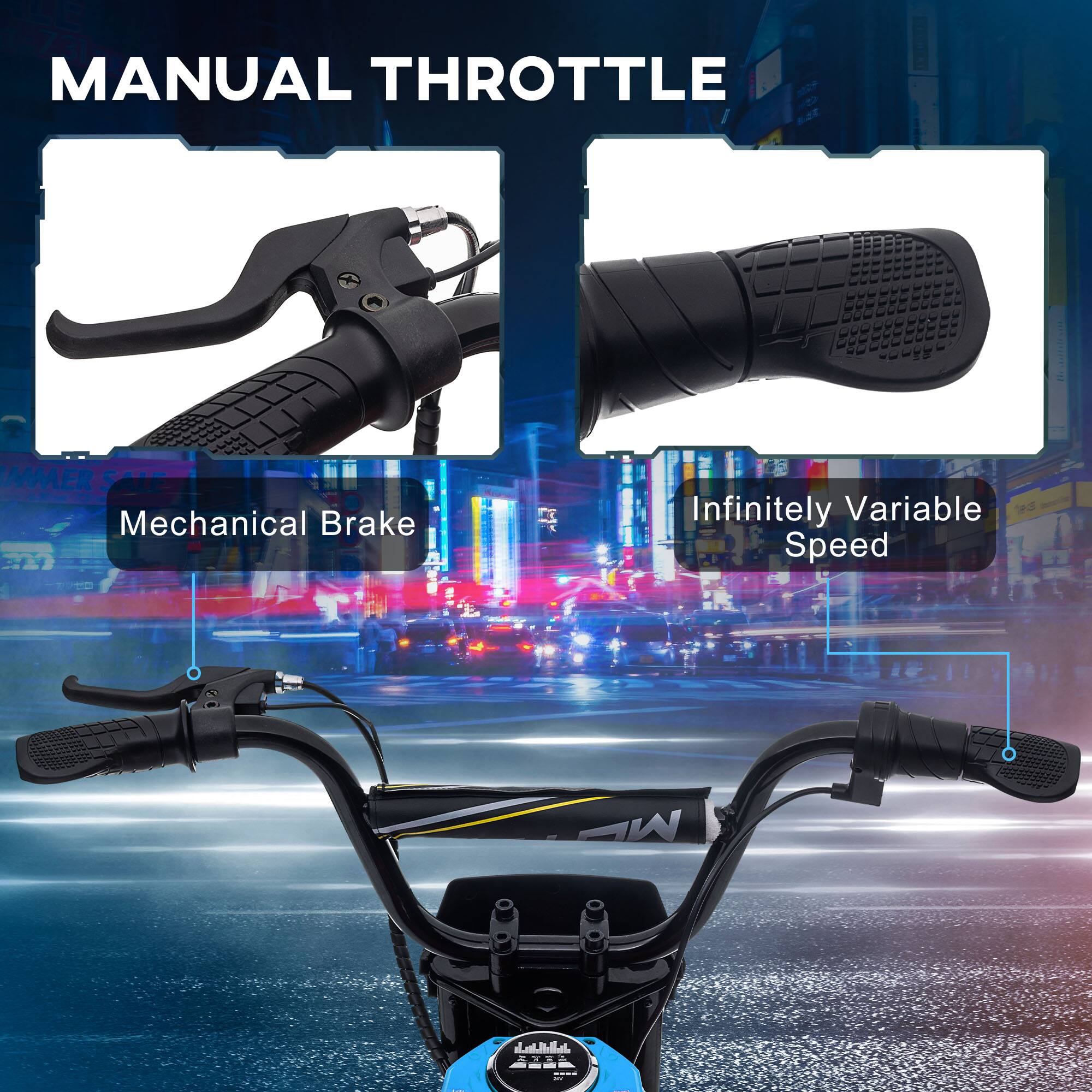 MANUAL THROTTLE

Mechanical Brake

Infinitely Variable Speed
