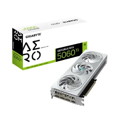 GIGABYTE NVIDIA GeForce RTX 5060 Ti AERO OC 16G GDDR7 PCI Express GIGABYTE NVIDIA GeForce RTX 5060 Ti AERO OC 16G GDDR7 PCI Express