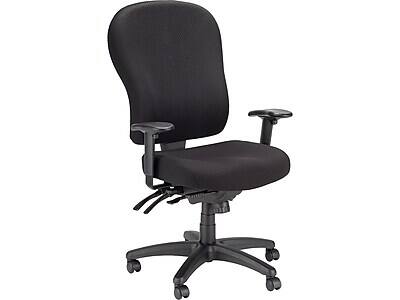 Front. Tempur-Pedic - Tempur-Pedic TP4000 Ergonomic Fabric Swivel Task Chair, Black (TP4000) - Black.