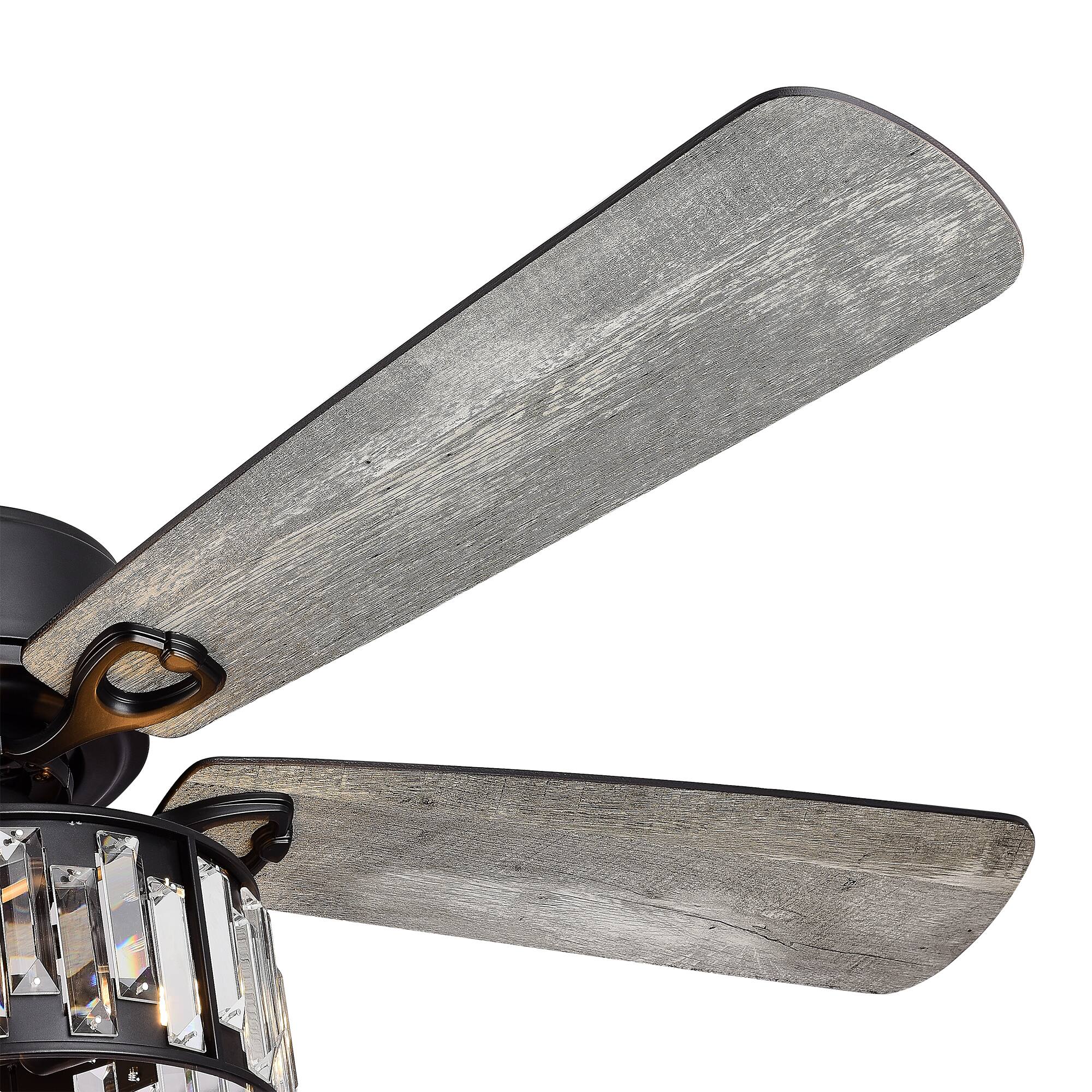 Alt View 9. Breezary - Breezary 52-In Modern Ceiling Fan with 5 Plywood Blades, DC Motor, 5''/10'' Downrods, 6-Speed Remote Control & Timer - Matte Black.