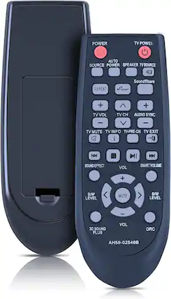 POWER TV POWER AUTO SOURCE POWER SPEAKER TV SOURCE REPEAT SoundShare Anyner + + TV VOL TV CH AUDIO SYNC TV MUTE TV INFO TV-PRE-CH TV EXIT i SOUND EFFECT VOL SMARTVOLUME + S/W LEVEL MUTE S/W LEVEL 3D SOUND PLUS VOL DRC AH59-02546B