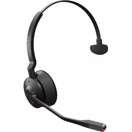 Front. Jabra - Jabra Engage 55 SE Headset - Mono - USB Type A - Wired/Wireless - DECT - 490 ft - 40 Hz to 16 kHz - Over-the-head - Black.