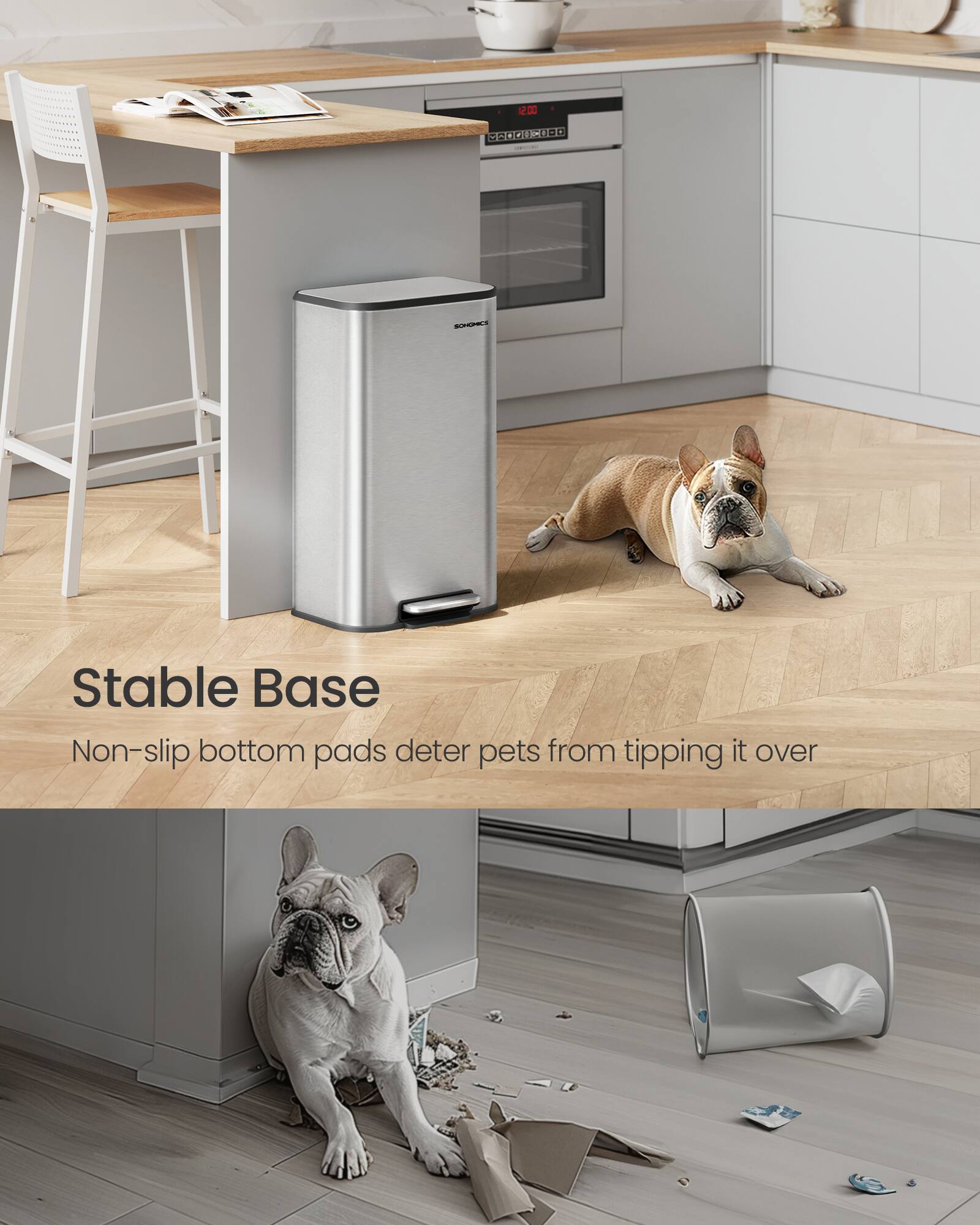 1200 0R0042-100 - Stable Base Non-slip bottom pads deter pets from tipping it over