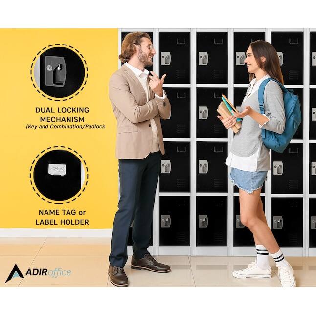 DUAL LOCKING MECHANISM (Key and Combination/Padlock), NAME TAG or LABEL HOLDER, ADIR office