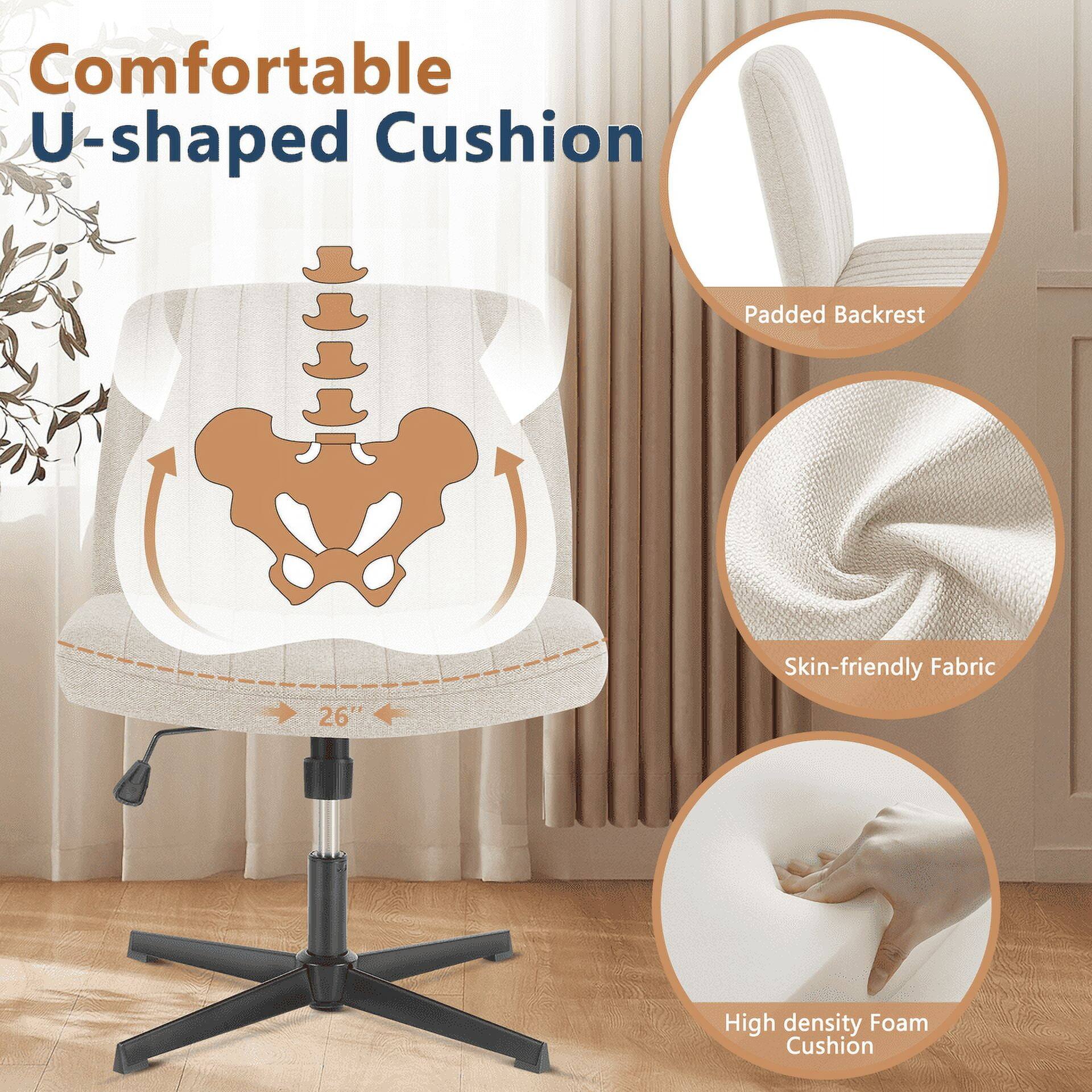 Comfortable U-shaped Cushion  
Padded Backrest  
Skin-friendly Fabric  
26" High density Foam Cushion