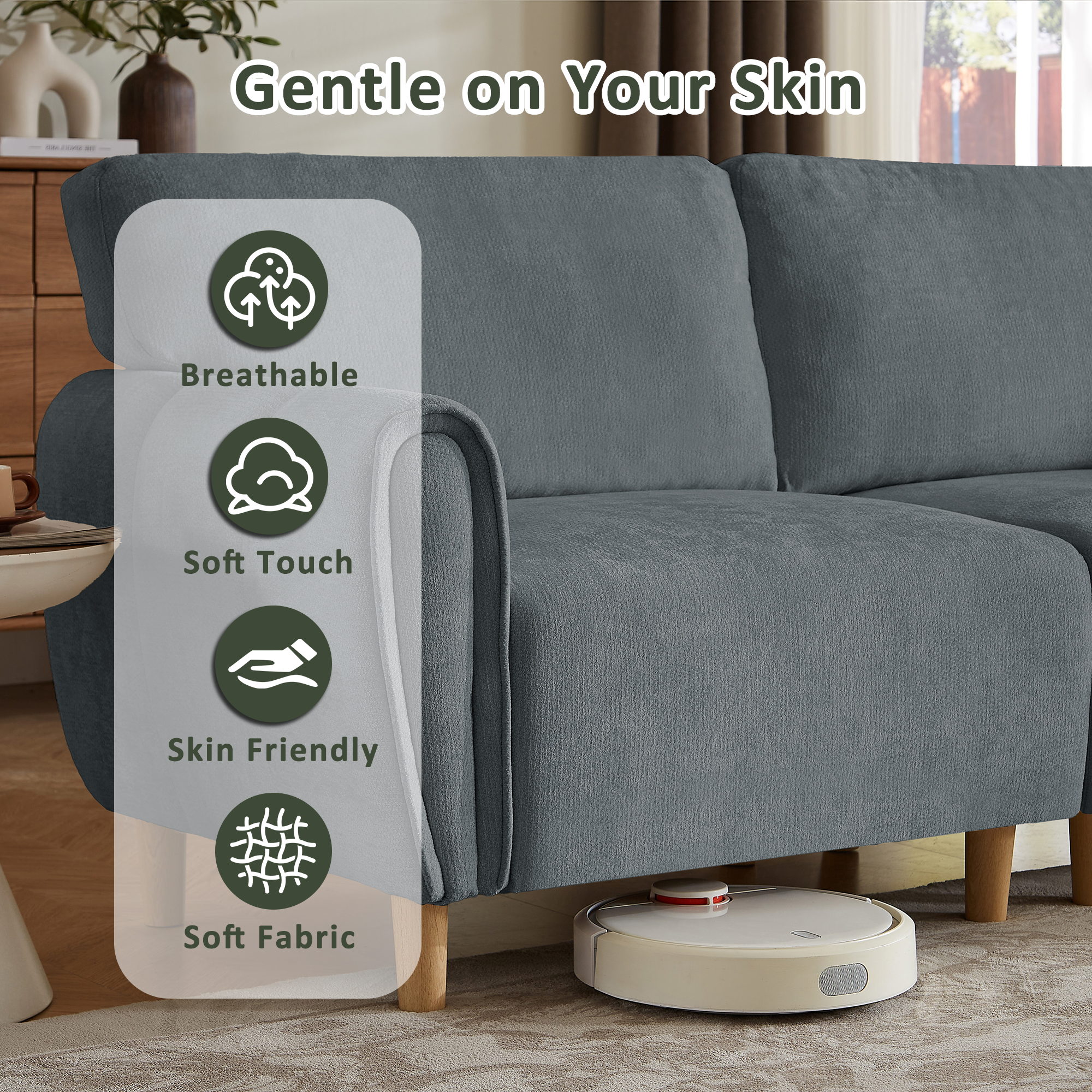 Gentle on Your Skin  
Breathable  
Soft Touch  
Skin Friendly  
Soft Fabric